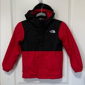The North Face Kids' Red Black 2 in 1 Waterproof jacket and Fleece Sweater XS 6